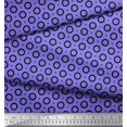 thumbnail image 3 of Soimoi Purple polyester Crepe Fabric Dots & Circle Geometric Printed Fabric 1 Yard 42 Inch Wide, 3 of 5