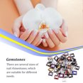 thumbnail image 1 of stanreset 50 Pieces Glass Crystal Set Gem Glitter Personalized 3D Tips Decoration Art Rhinestones Manicure Accessories Wedding Dress Square Ring of Angel, 1 of 6