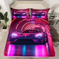 thumbnail image 2 of Car Sheets Sports Race Car Full Sheet Set,Extreme Sport Bed Sheets Set,Racing Automobile Geometric Flat Fitted Sheet For Kids Teens Men, 2 of 7