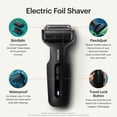 thumbnail image 2 of MANSCAPED® The Chairman™ PLUS Men’s Foil Shaver - Two Interchangeable Blade Heads, SkinSafe® Three-Blade Foil & Precision Sideburn & Jawline Trimmer, Face Shaver - Black, 2 of 9