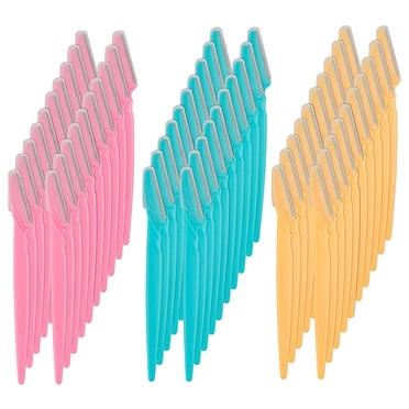 Eyebrow Razor, 60 Pcs Eyebrow Razors Multipurpose Exfoliating Dermaplaning Tool Trimming and Shaving Grooming Eyebrow Face Razor and Eyebrow Shaper For Women and Man With Precision Cover,3 Colors
