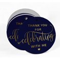thumbnail image 2 of Inkdotpot Pack Of 50 Real Gold Foil Paper Tags Thank You For Celebrating With Me Birthday Favor Hang Tags, 2 of 6