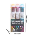 thumbnail image 3 of Dvkptbk Plastic Multicolor Ballpoint Pen Set 28 Colors Ballpoint Pen Set One Multi-color Ballpoint Pen Colorful Soft Grip Handbook Marker 0.8mm Student Drawing Pen, 3 of 6