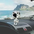 thumbnail image 1 of Resin Bobble Head Car Ornament – Spring-Shaking Dashboard Decor for Cars/Trucks, Multi-Color Self-Cleaning Auto Accessories ,4.3in White, 1 of 8