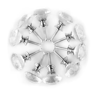 Unique Bargains 10/20/30/40 pcs 30mm Diamond Crystal Cabinet Drawer Door Knobs Cupboard Pull Handle Knob Accessories