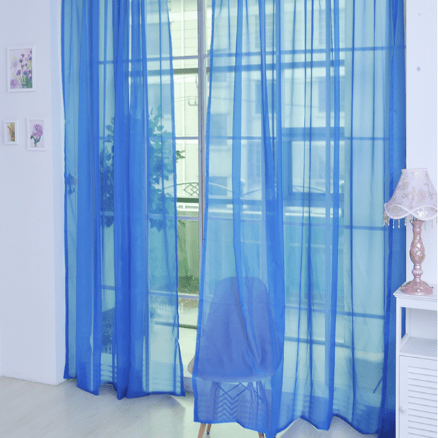Fridja 1 PCS Tulle Uni pour Porte et Fenêtre, Panneau de Rideau Drapé, Voilage, Foulard, Cantonnières