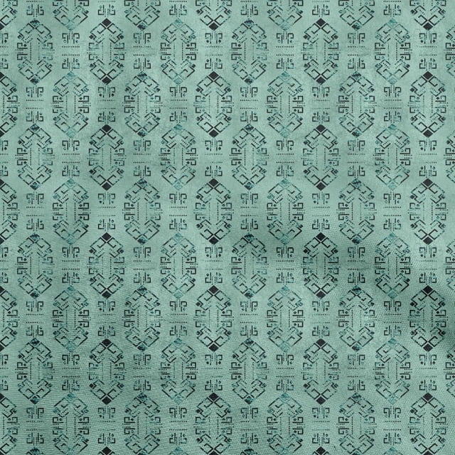 oneOone Rayon Dusty Teal Green Fabric Abstract Craft Projects Decor Fabric Printed By The Yard 56 Inch Wide