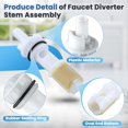 thumbnail image 4 of Shower Diverter Assembly, Compatible with Delta Faucet RP17730 Diverter Cartridge Replacement, for Use for 3 Handle Tub and Shower Faucets, Bathtub Diverter Repair Kit, with an Oval End, 4 of 5