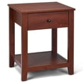 thumbnail image 1 of Costway Table de Chevet Table d'Extrémité Table d'Appoint Table d'Accent de Chevet avec Tiroir et Tablette de Rangement, 1 of 10