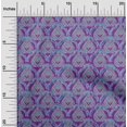 thumbnail image 1 of oneOone Georgette Viscose Fabric Damask & Floral Block Printed Fabric 1 Yard 42 Inch Wide, 1 of 4