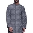 thumbnail image 4 of Atasi Button Down Asymmetric Printed Long Sleeve Rayon Kurta Pyjama Set, 4 of 4