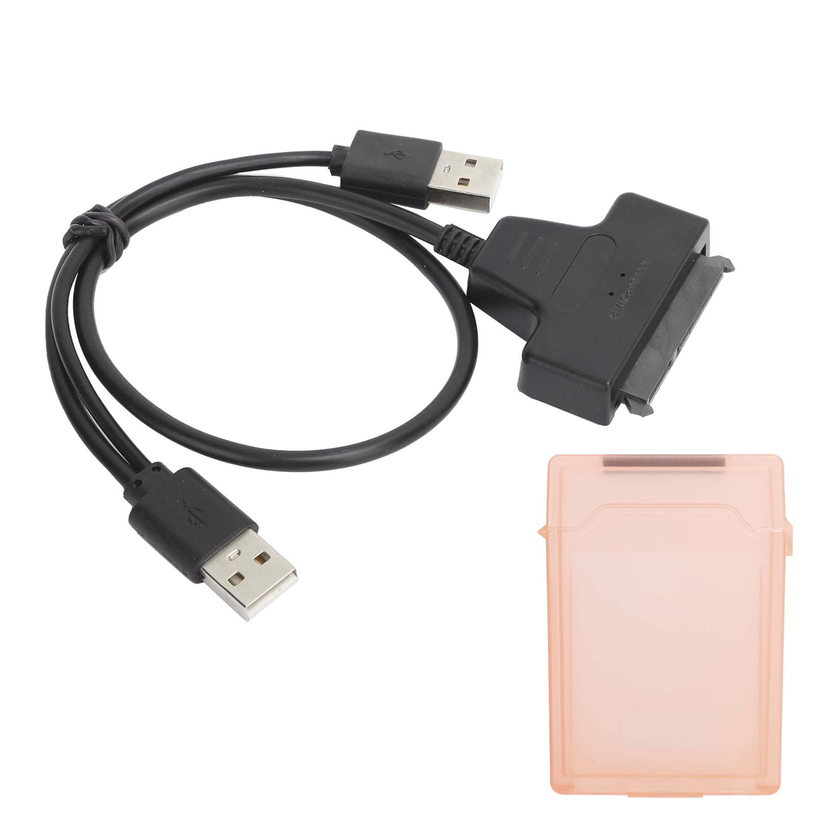 Hard Disk Cable, ABS Protection Box 480Mbps USB 2.0 Stable High Speed with LED Status Indicator for 2.5in  HDD SSD Red