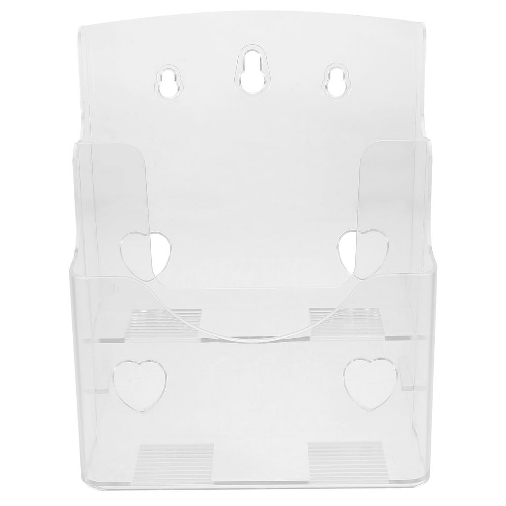 LNGOOR Acrylic Brochure Holder Paper Holder A5 2 Tier Magazine Holder Countertop Display Stand