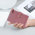 thumbnail image 4 of Card Holder Pouch Women Purse Versatile Women‘s Purse with Button Closure Solid Color Card Holder Wallet Portable Changes, 4 of 5