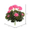 thumbnail image 2 of Vickerman 15.25" Purple Polyester Geranium Bush With 52 Leaves And 92 Flowers, 2 of 3