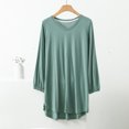 thumbnail image 1 of AherBiu T-Shirts pour Femmes à Col Rond, T-Shirts de Pyjama Amples, Été, Légers, Doux, Tunique à Manches Courtes, Hauts, Couleur Unie, 1 of 3