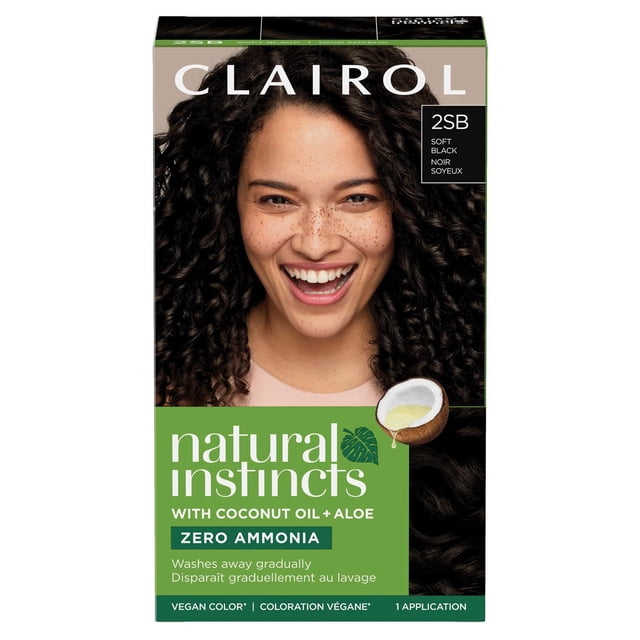 Clairol Natural Instincts Coloration Capillaire Demi-Permanente, Teinture Capillaire Végane, Faite avec de l'Huile de Noix de Coco et de l'Aloès vera - Boîte de Produit pour l'Avant avec Nom de Marque visible et Tuile de Teinte; Formule Semi-Permanente de Conditionnement pour Estomper les Cheveux Gris et Lustrer, Souvent Utilisée pour Rafraîchir la Couleur Délavée du salon entre les Rendez-Vous.