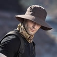 thumbnail image 4 of Harpily Mens Summer Outdoor Sun Protection Breathable Fisherman Cap Foldable Bucket Hat, 4 of 4