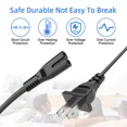 thumbnail image 4 of 5ft AC Power Cord for Crockpot Luck Crock Food Warmer Model: CPSCLC20-N4, 4 of 5