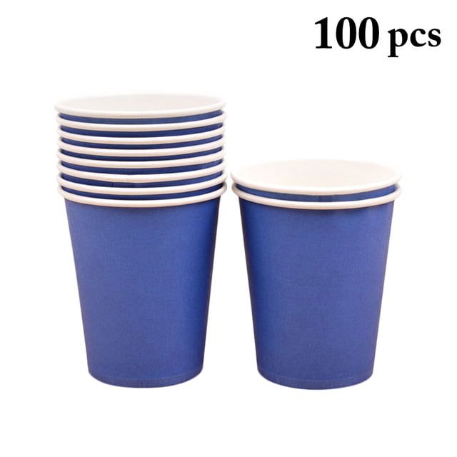 100PCS Paper Cups 9oz Disposable Cups Party Drinking Cups for Water Juice Cooler