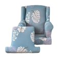 thumbnail image 2 of Stretch Wingback Chair Cover Washable Single Sofa Seat Cover for Bedroom Wedding Light Blue, 2 of 8