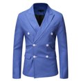 thumbnail image 3 of Veste pour Hommes Hiver Hommes Automne et Hiver Mode Personnalité Couleur Unie Veste de Complet Décontractée, 3 of 4
