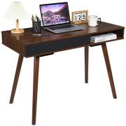 Cherish Modern Simple Study Desk with Drawer – Wood Computer Desk for Home Office, Bedroom, Living Room, Apartment