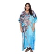 thumbnail image 1 of Robes Caftans en Satin de Polyester pour Femmes Grande Taille Longues Maxi Kimono Caftans pour Dames, 1 of 6