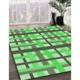 thumbnail image 3 of Ahgly Tapis Rectangulaire Lavable en Machine Vert Transitionnel, 6 Pieds x 9 Pieds, 3 of 7