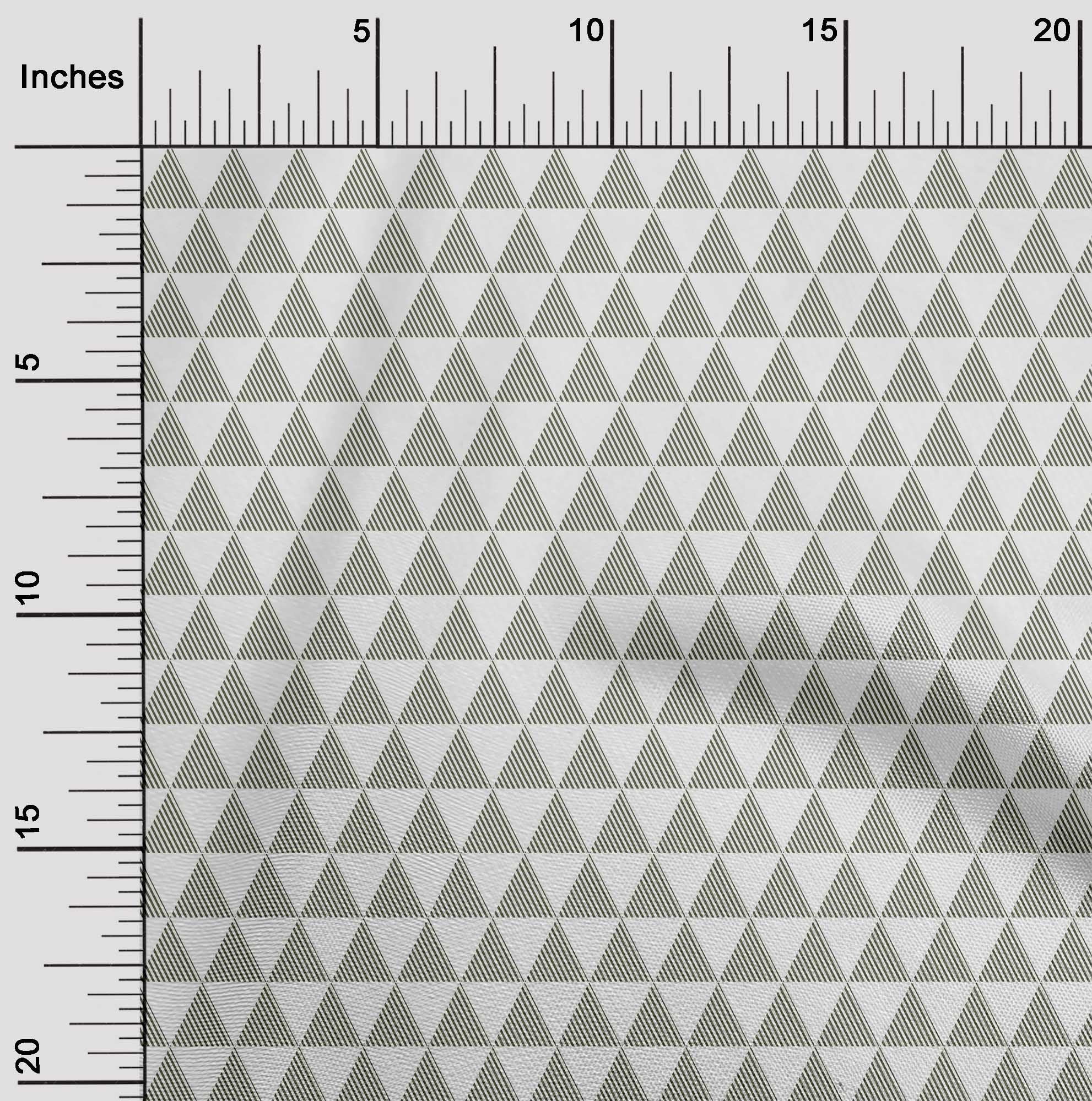 oneOone Cotton Poplin Fabric Triangle Geometric Print Fabric By The Yard 42 Inch Wide