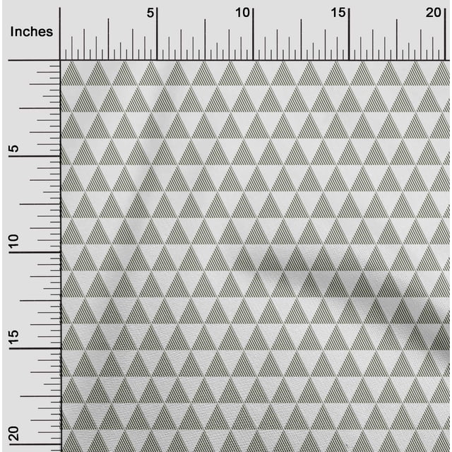 oneOone Viscose Chiffon Fabric Triangle Geometric Print Sewing Fabric BTY 42 Inch Wide
