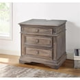 thumbnail image 2 of Pemberly Row Contemporary Driftwood Gray Wood 3-drawer Nightstand, 2 of 6