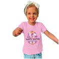 thumbnail image 1 of EGNMCR Blouses & Chemises à Manches Courtes Col Rond pour Tout-Petits Garçons Filles Mode Imprimé Ufs de Lapin de Pâques, 1 of 4