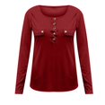 thumbnail image 4 of CEHVOM Women's Solid Color Knitting Slim Long Sleeve Hedging Autumn Winter Top, 4 of 5