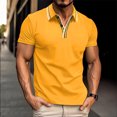 thumbnail image 1 of ylioge Mens Golf Shirts Button Collared Short Sleeve T Shirt Office Work Mens Casual Pullover Solid Comfort Basic Lapel Athletic Workout Tees Tops, 1 of 6