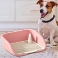 thumbnail image 4 of Pet Training Toilet Urinal Dog Litter Tray Potty Tray Keep Paws and Floors Clean S Pink, 4 of 9