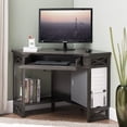 thumbnail image 3 of Bowery Hill Sturdy Wood Corner Computer/Writing Desk in Smoke Gray Oak, 3 of 8