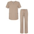 thumbnail image 1 of Adar Universal Unisex Scrub Set - Unisex V-Neck Scrub Top & Tapered Drawstring Scrub Pants, 1 of 7