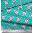 thumbnail image 3 of Soimoi Poly Georgette Fabric Floral Block Print Fabric by The Yard 42 Inch Wide, 3 of 3