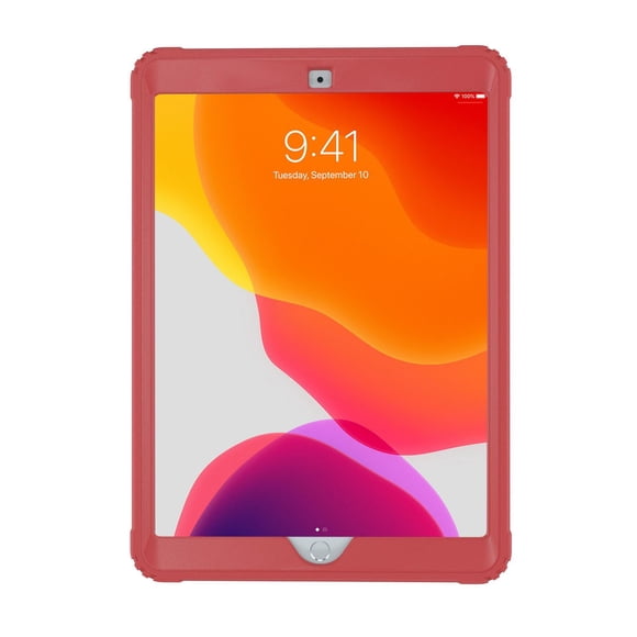 Étui magnétique CTA Digital anti-éclaboussures avec plaques de montage en métal pour iPad 7e et 8e génération 10.2 pouces, iPad Air 3 et iPad Pro 10.5 pouces - Rouge
