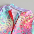 thumbnail image 5 of Ketyyh-chn99 Breathable Swimsuit Toddler Girls Rash Guard Swimsuit Long Sleeve Zipper Ruffle Bathing Suit With Hat Size for 5-6 Years,Pink, 5 of 5