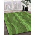 thumbnail image 3 of Ahgly Company Tapis d'Intérieur Lavable à la Machine, Carré, Transitionnel, Vert Algue, Tapis de Zone, 4 Pieds Carré, 3 of 7