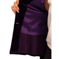 thumbnail image 5 of INSPIRE CHIC Blazer en Velours à Manches Longues avec Ceinture et Col Cranté pour Femmes, Violet, 5 of 5