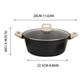 thumbnail image 3 of Casserole à Soupe Antiadhésive, Marmite à Ragoût Grande Capacité pour Toutes les Cuisinières, Compatible Induction, Casserole de Format Familial avec Poignées au Toucher Froid, 3 of 9