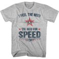 thumbnail image 1 of Top Gun Needing Speed Gray Heather Adult T-Shirt 4Xl, 1 of 2