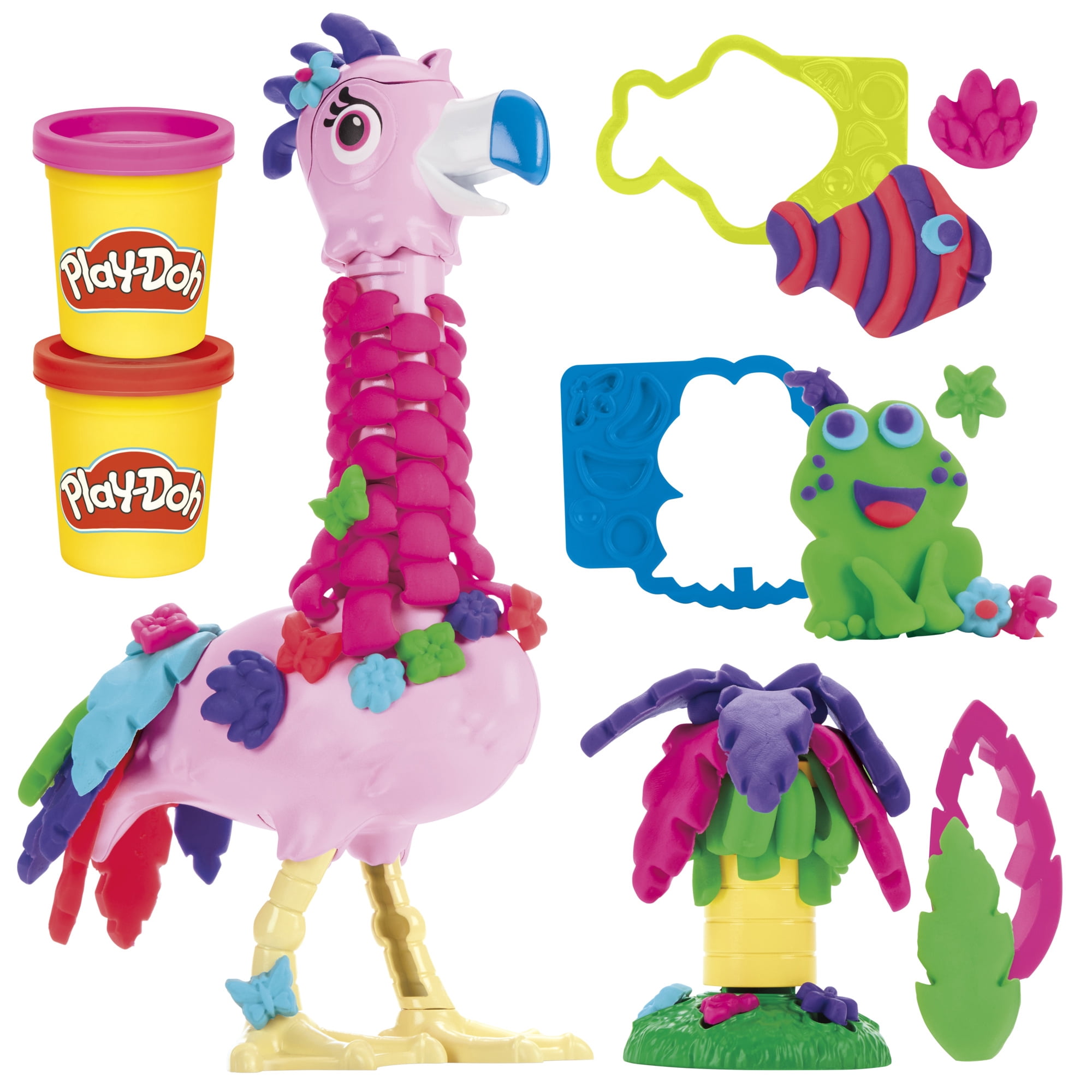Play-Doh Flamant rose rigolo, coffret de pâte à modeler avec 5 accessoires, jouets d'animaux, loisirs créatifs pour enfants, dès 3 ans