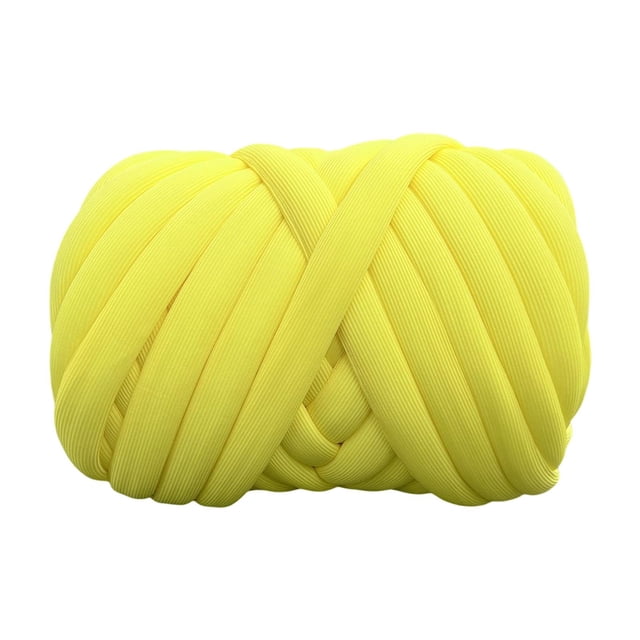 GUOOL Chunky Yarn 500G Crocheting Bulky Chunky Yarn for Baskets Rug Making Throw Lemon Lemon Yellow