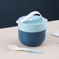 thumbnail image 1 of Oleegame 1PC Produce Storage Soup Cup Lunch Box / Mug Food Container Thermal Cup Vacuum Bento Box With Spoon For Kids Blue, 1 of 4
