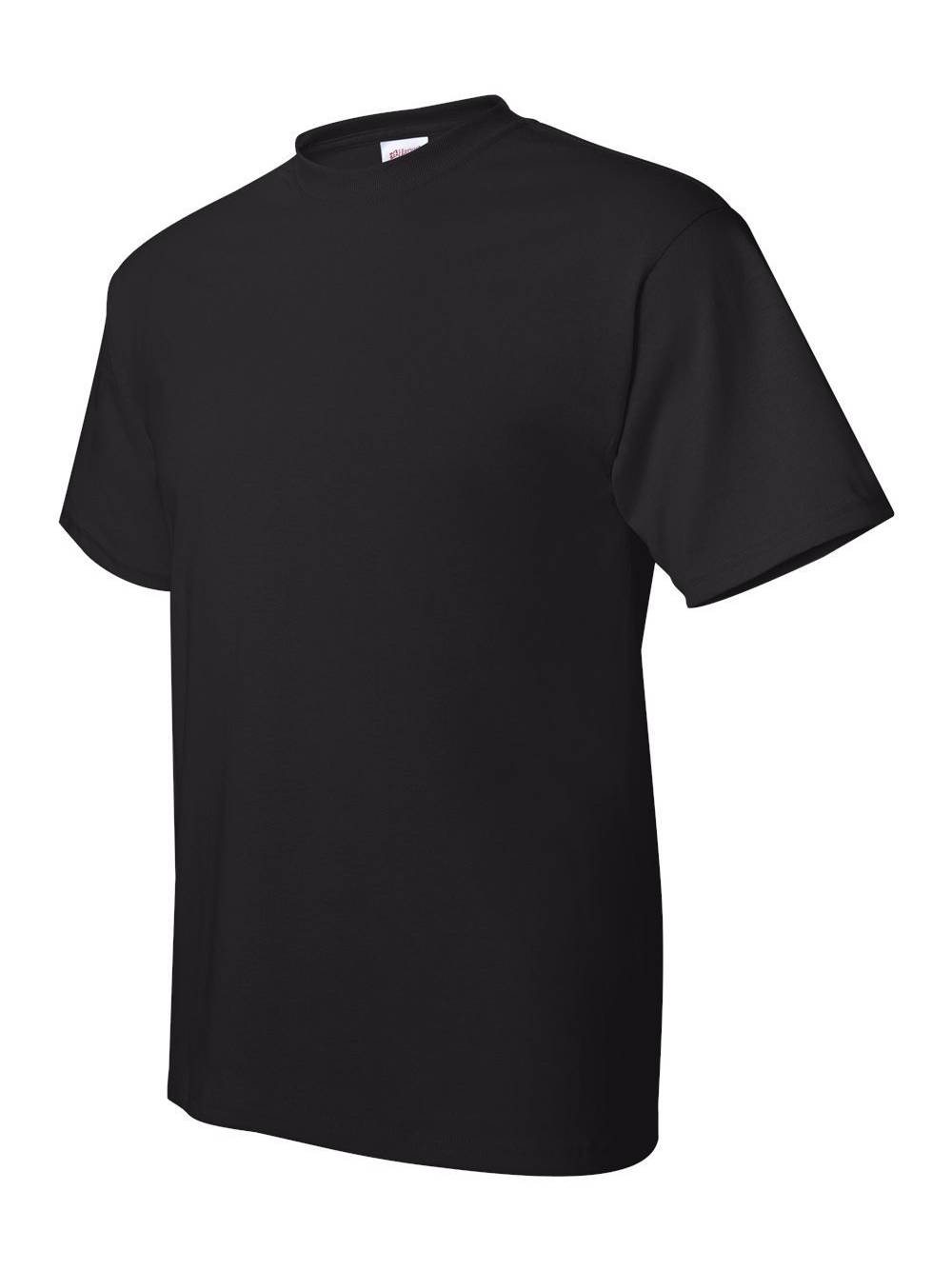Hanes Men's TAGLESS 6.1 Short Sleeve Tee, XL-Black