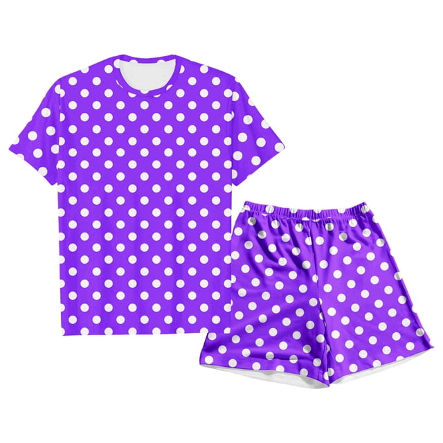 Girls Printed Short Sleeve Pajama Set with Button Front and Comfy Shorts for Playful Bedtime Comfort